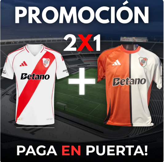 PROMO 2X1! CAMISETA TITULAR + CAMISETA SUPLENTE RIVER 25/26