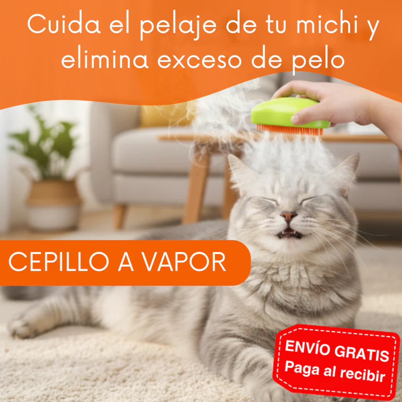 Cepillo a Vapor para Mascotas 3 EN 1